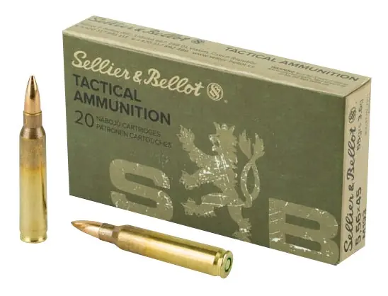 Sellier & Bellot Rifle 5.56x45mm NATO 55 Gr. FMJ 20/Box