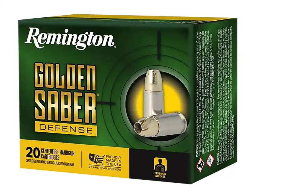 Remington Golden Saber Defense 10mm Auto 180 Gr. Brass Jacket Hollow Point (BJHP) 20/Box