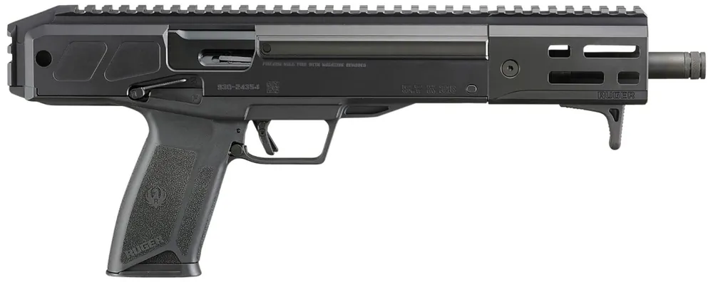 Ruger LC Charger State Compliant 5.7x28mm 10+1 10.30" Threaded Alum Rec/Handguard Thumb Safety Handstop Syn Grip Black 19304