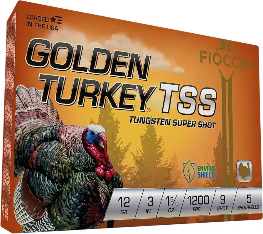 Fiocchi Golden Turkey TSS 12 Gauge 3" 1 5/8 oz 9 Shot 5 Per Box