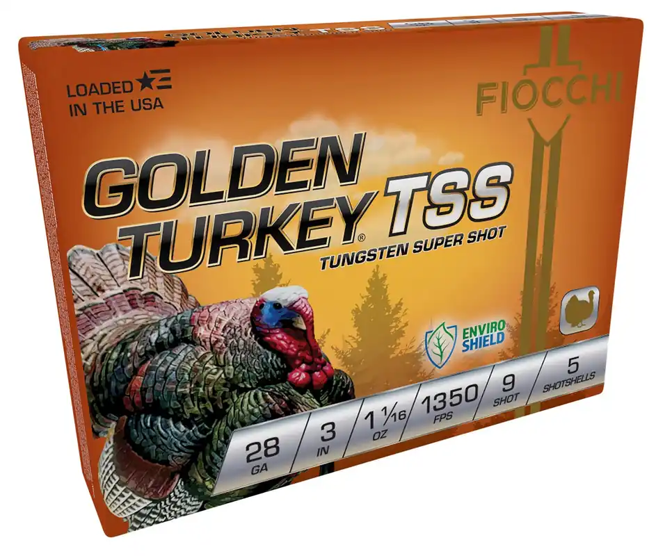 Fiocchi Golden Turkey TSS 28 Gauge 3" 1 1/16 oz 9 Shot 5 Per Box