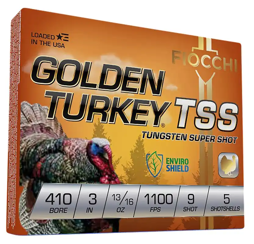 Fiocchi Golden Turkey TSS 410 Gauge 3" 13/16 oz 9 Shot 5 Per Box