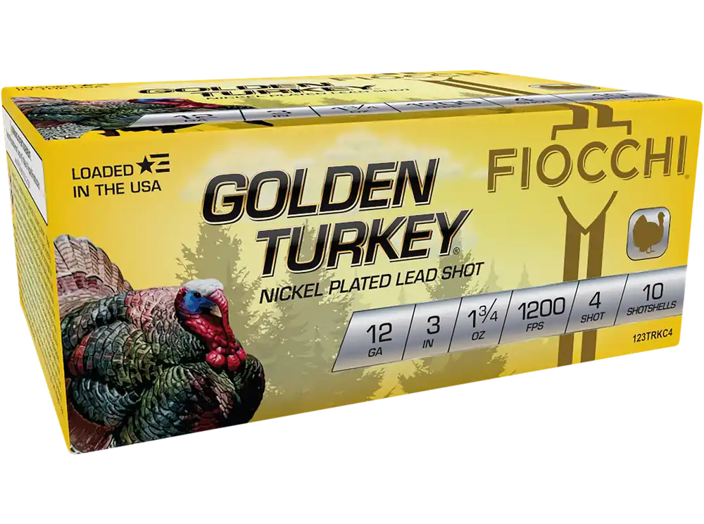 Fiocchi Golden Turkey 12 Gauge 3" 1 3/4 oz 4 Shot 10 Per Box