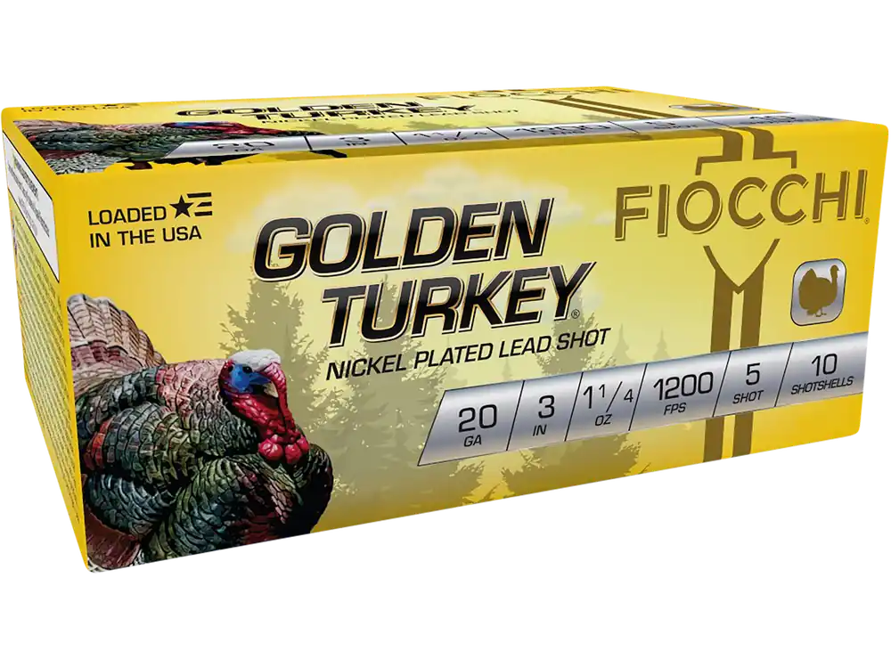 Fiocchi Golden Turkey 20 Gauge 3" 1 1/4 oz 5 Shot 10 Per Box