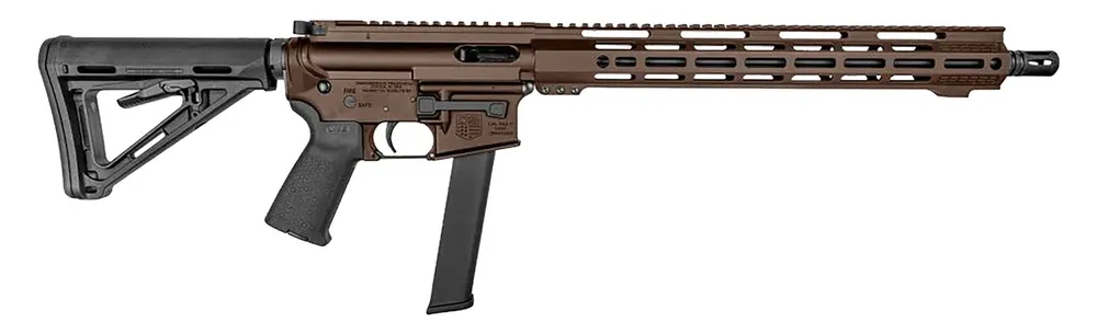 Diamondback DB15 9mm 32+1 16" Chromoly Barrel Flat Top Alum Upper Carbon Lower M-Lok Handguard Adj Stock Blk/Brz DB1418P071