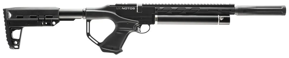 RWS/Umarex Notos 22 Pellet 7rd Shot Rotary Mag, 700 fps, Black, Adj. Stock, 3 Baffle SilencAir Muzzle Device