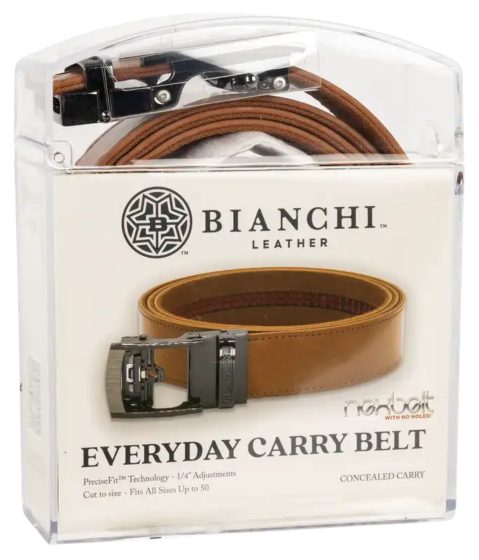 Bianchi B13 EDC NextBelt Tan Leather 1.50" Buckle Closure Everyday Carry Belt