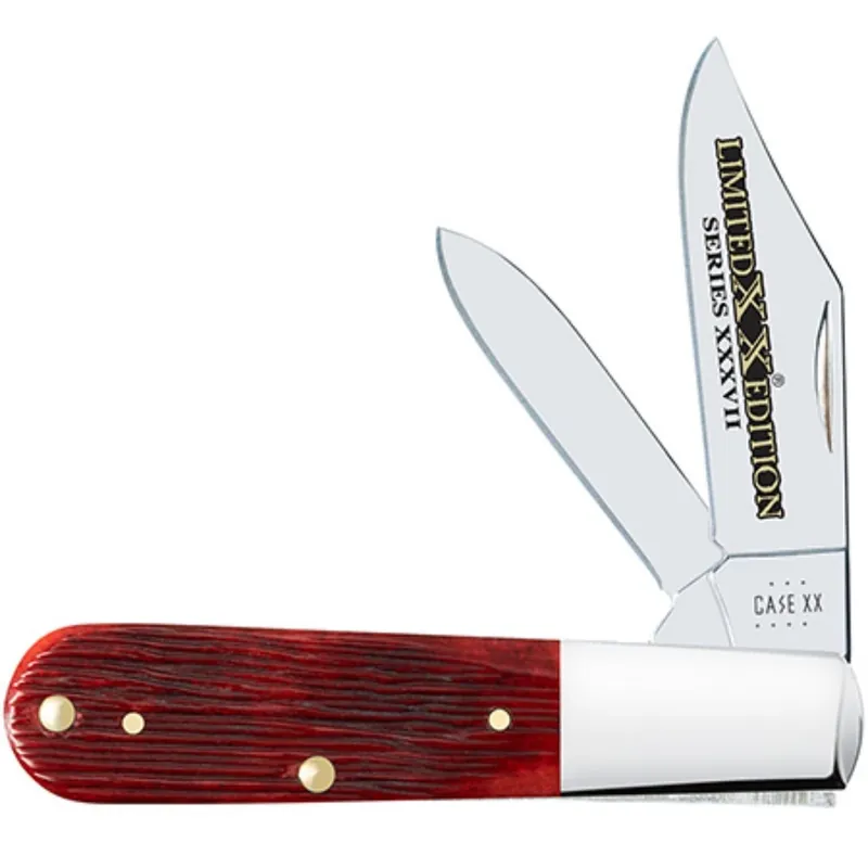 Case Limited Edition XXXVII Barlow Folding Clip Point/Pen Plain Mirror Polished w/Engraving Tru-Sharp SS Blade