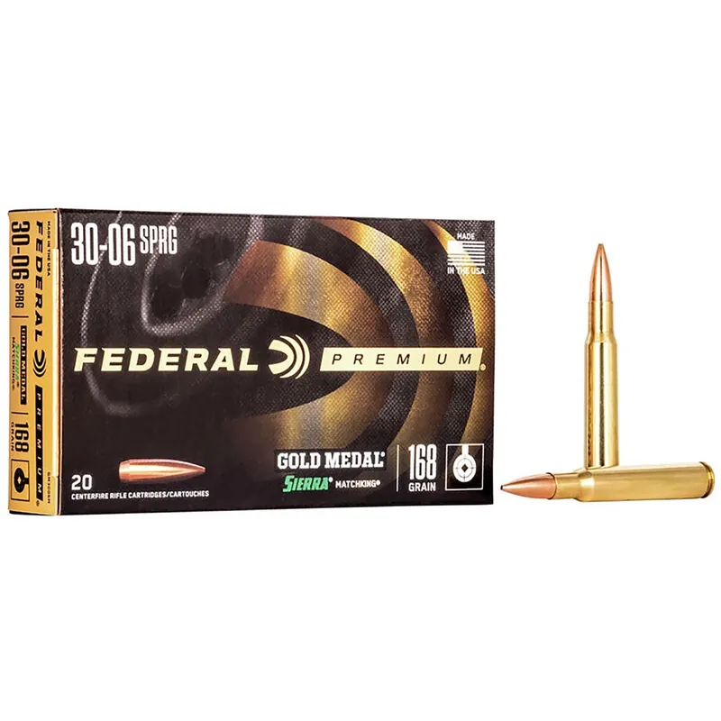 Federal Gold Medal Sierra MatchKing 30-06 Springfield 168 Gr. 20/Box