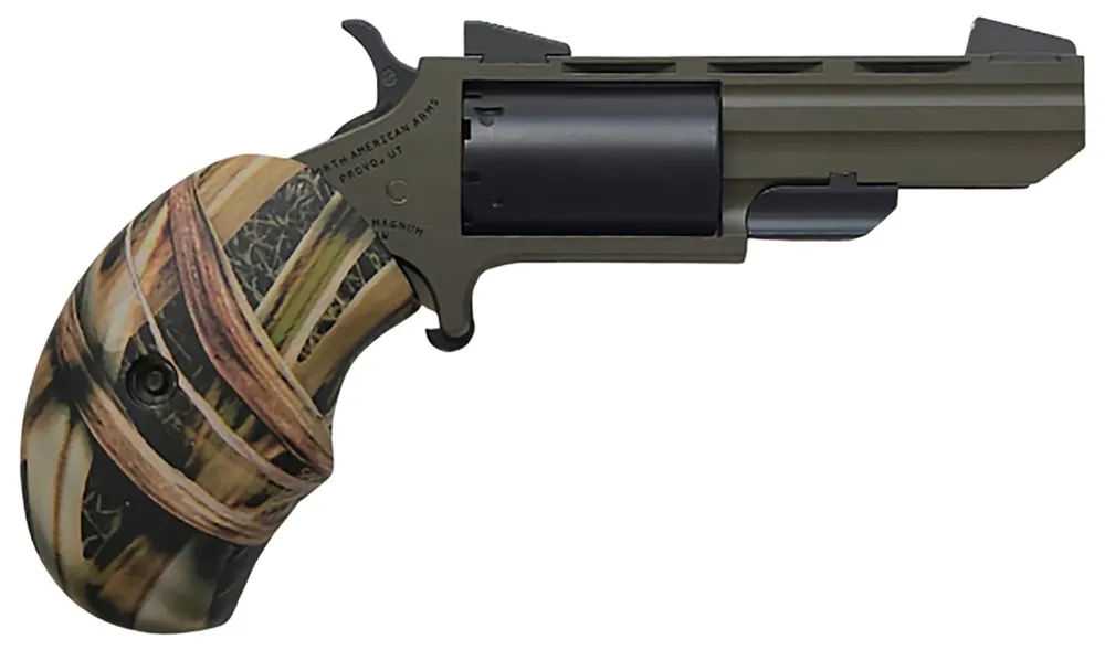 North American Arms Huntsman 22 Mag 5 Shot 2", OD Green Frame/Barrel, Black Cylinder