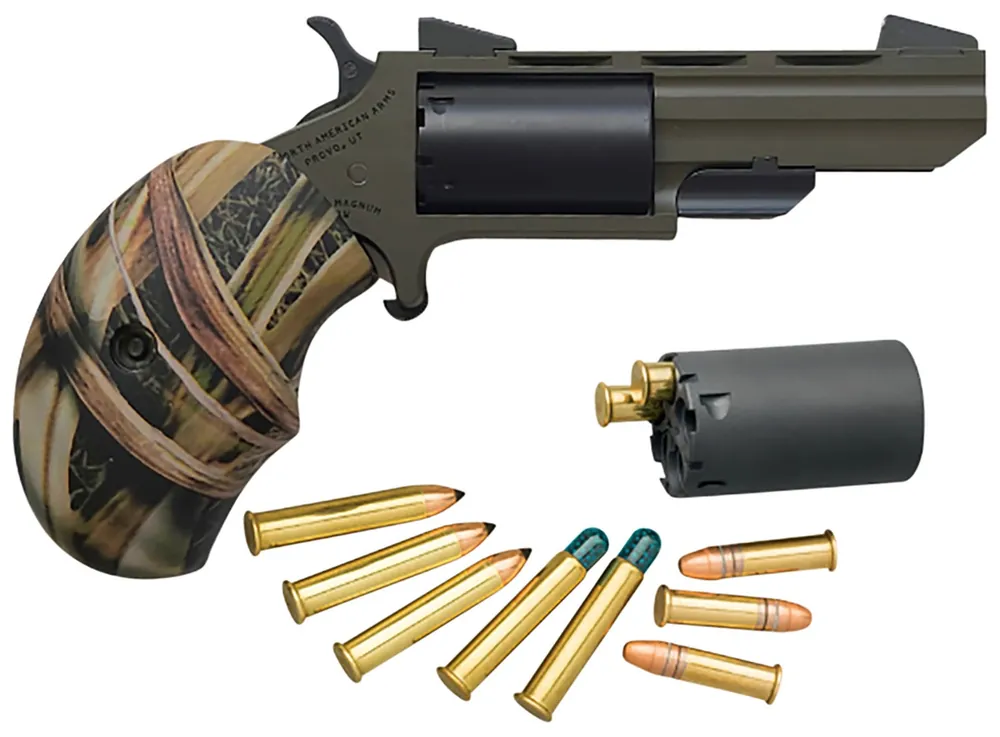 North American Arms Huntsman 22 Mag/22 LR Revolver 2" 5 Shot OD Green/Camo NAATGHC