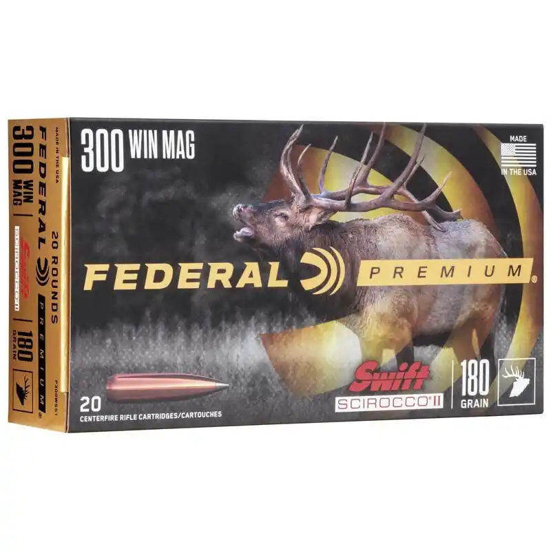 Federal Swift Scirocco II 300 Win Magnum 180 Gr. 20/Box P300WSS1