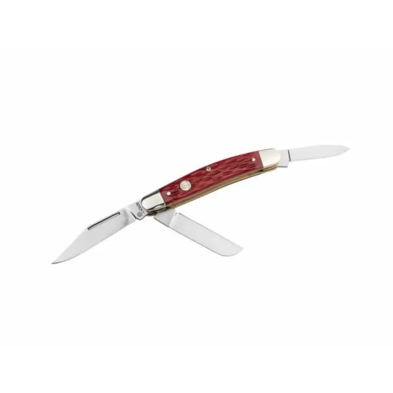 Boker Traditional Series 2.0 Medium Stockman Jigged Pocket Knife-Red Bone 110855
