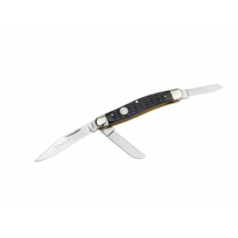 Boker Stockman Jigged Pocket Knife-Black Bone 110856
