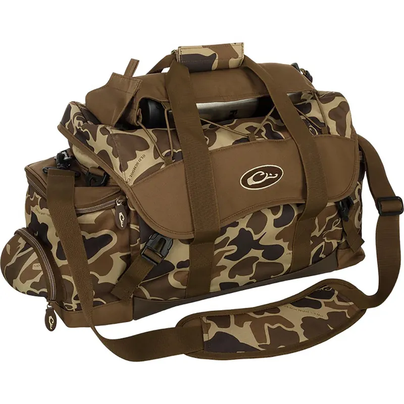 Drake Waterfowl Blind Bag, Old School Camo, Waterproof Nylon, Pockets,