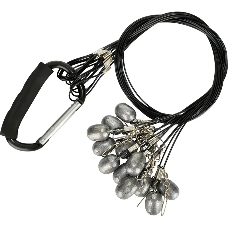 Drake Waterfowl Texas Rig Package Set 36" Black Coated Steel Wire, 4 oz Lead Weight, Metal Cable Crimps