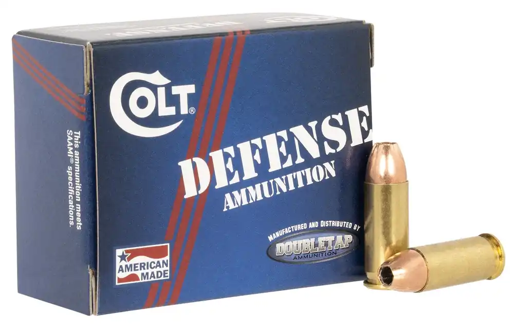 DoubleTap Ammunition Colt Defense 38 Super +P 124 Gr. Jacketed Hollow Point (JHP) 20/Box