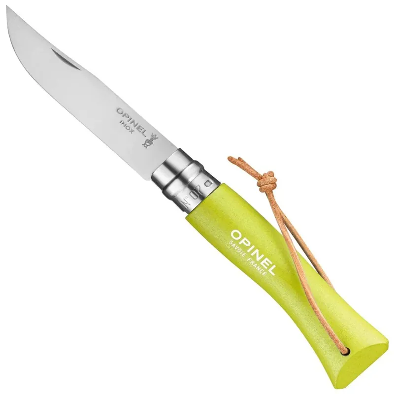 Opinel No. 07 Stainless Steel Pocket Knife with Lanyard-Anise 002207
