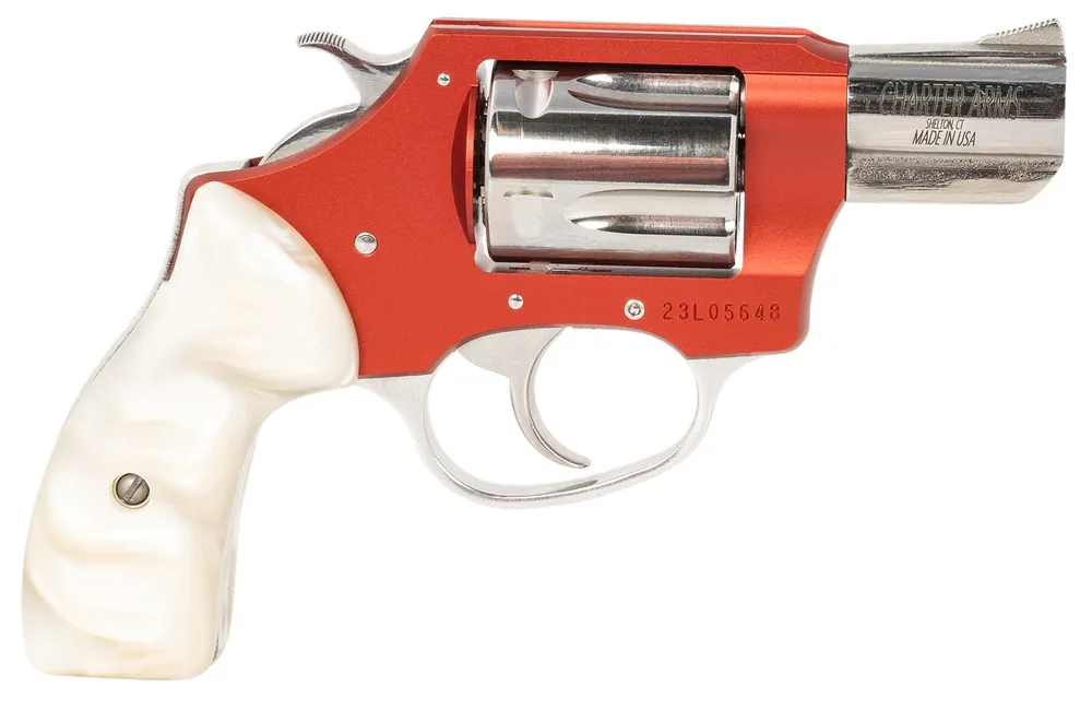 Charter Arms Chic Lady 38 Special 5 Shot 2" High Polished Stainless Barrel & Cylinder, Red Anodized Aluminum Frame