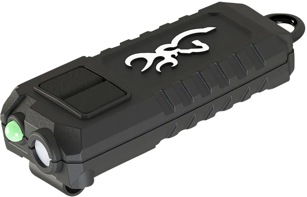 Browning Trailmate USB Rechargeable Keychain/Cap Light Black White/Green 360 Lumens