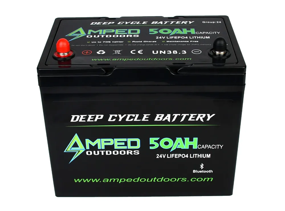 Amped Outdoors 50Ah 24V Trolling Motor Lithium Battery w/Bluetooth