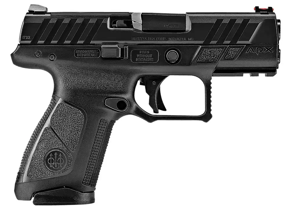Beretta APX A1 Compact 9mm Pistol 15+1 3.7" Barrel Optic Ready Steel Slide Polymer Frame FO Front Sight Black JAXA1C915FO
