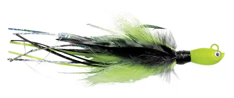 SPRO Power Bucktail Custom Jig - 1-1/2 oz. Crazy Chartreuse/Black
