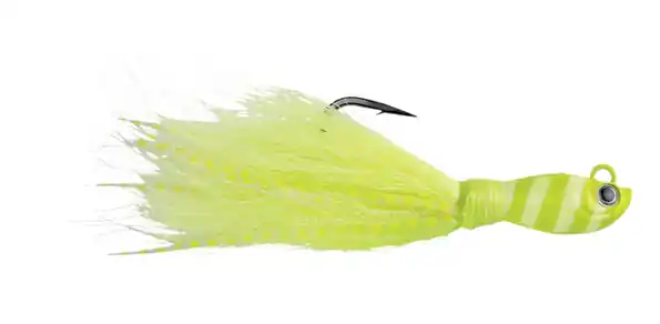 SPRO Power Bucktail Jig - 2 oz. Zebra Crazy Chartreuse
