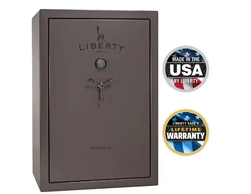 Liberty Federal 48 Capacity Gun Safe Fire Rated 40 Mins at 1200° Gray 4804006G