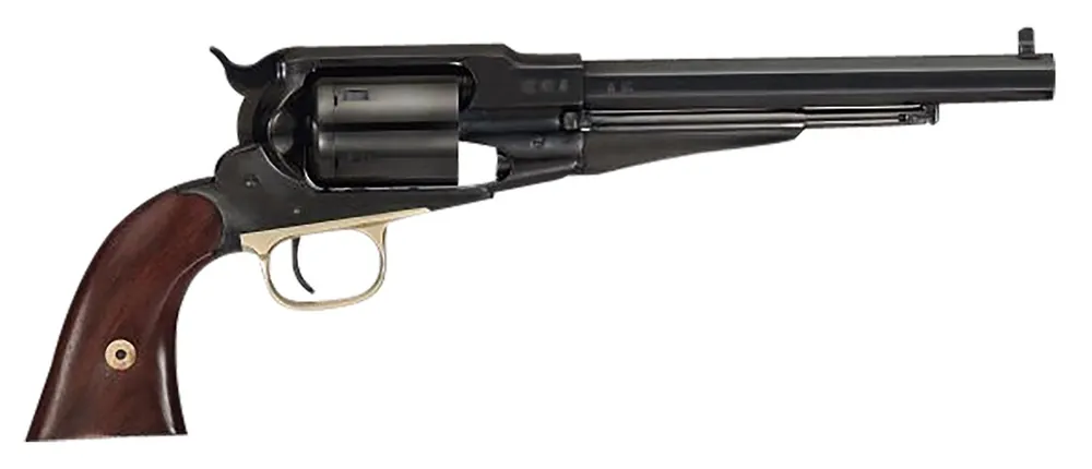 Cimarron Preacher 45 Colt (LC) 44 Cal 6 Shot 8" Blued Barrel/Blued Cylinder/Blued w/Gold Frame Walnut Grip