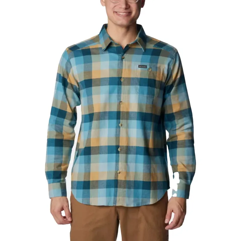 Columbia Men’s Cornell Woods Flannel Plaid Shirt - Blue Buffalo Check 1617951460
