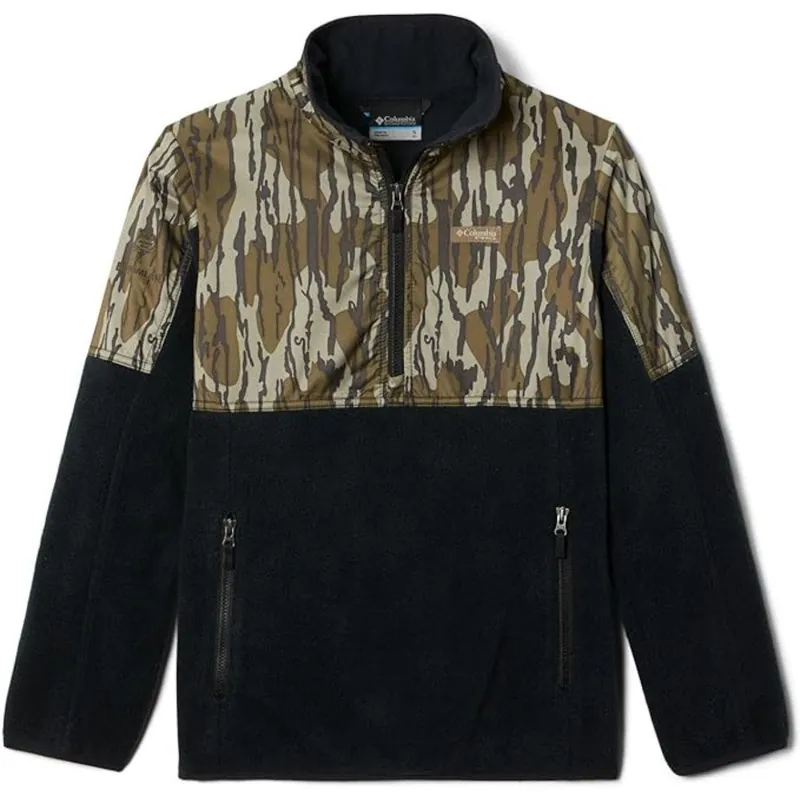 Columbia Boys’ PHG Overlay 1/4 Zip Fleece Pullover - Black/Realtree 1800841348