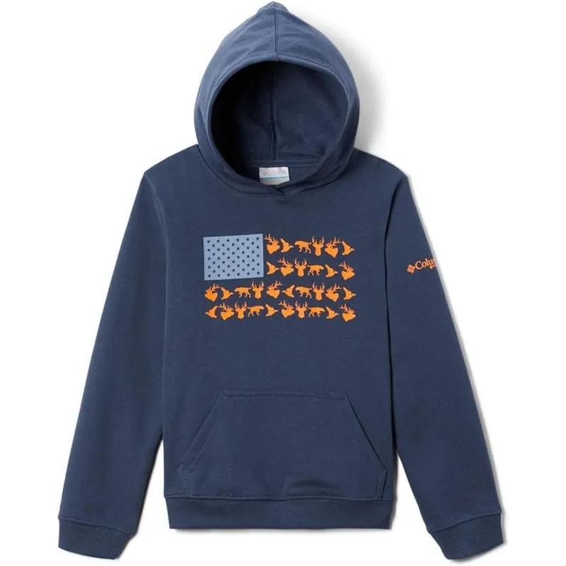 Columbia Boys‘ PHG Hunt Flag Hoodie - Zinc/Blaze