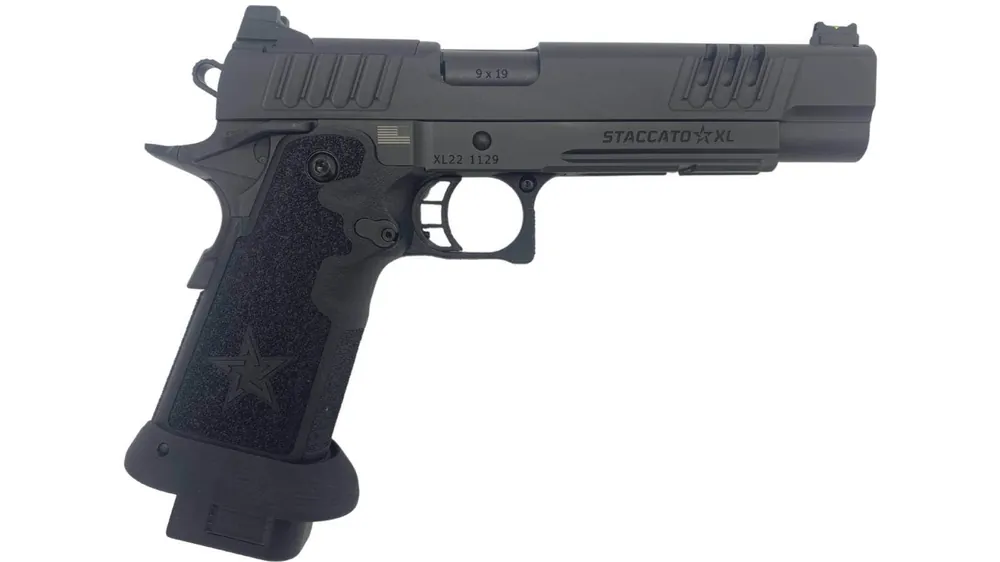 Staccato XL 9mm Pistol 17+1/20+1 5.4" DLC Bull Barrel Optic Ready Slide Steel Frame FO Front Sight Black 11-1300-000100