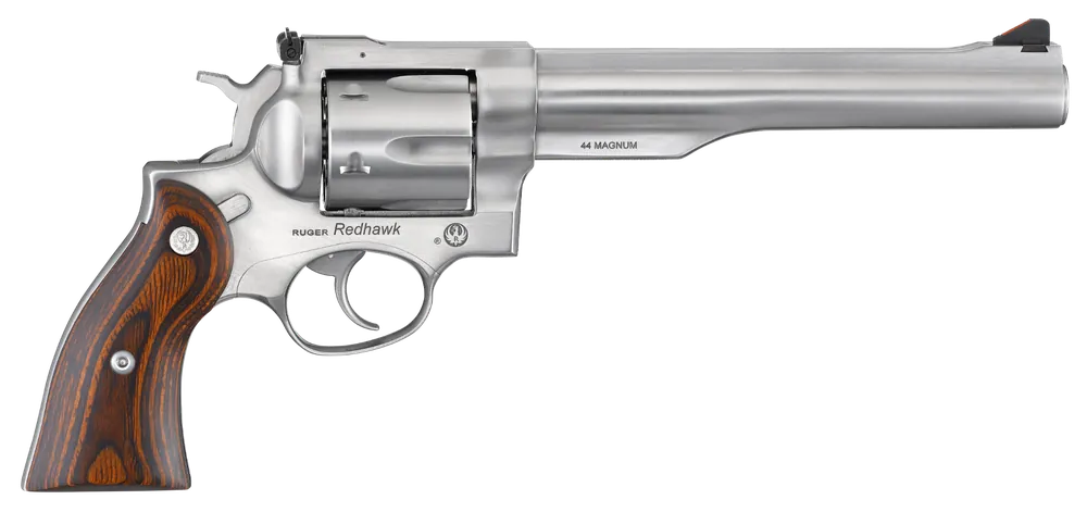 Ruger Redhawk .44Spl/.44RemMag Revolver 6Rd 7.50" SS Barrel Ramp Front/Adj Rear Sight Transfer Bar Hardwood Grips DA/SA 5041
