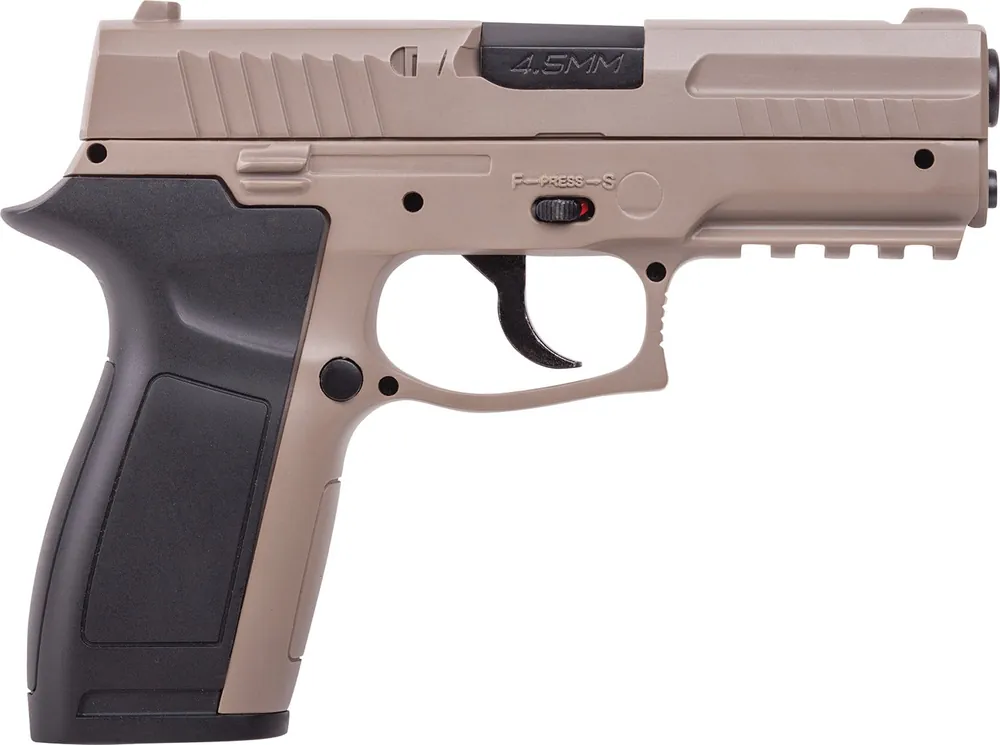 Crosman Mako CO2 Powered, Semi Auto Dual-Tone BB Air Pistol, 480 MK45