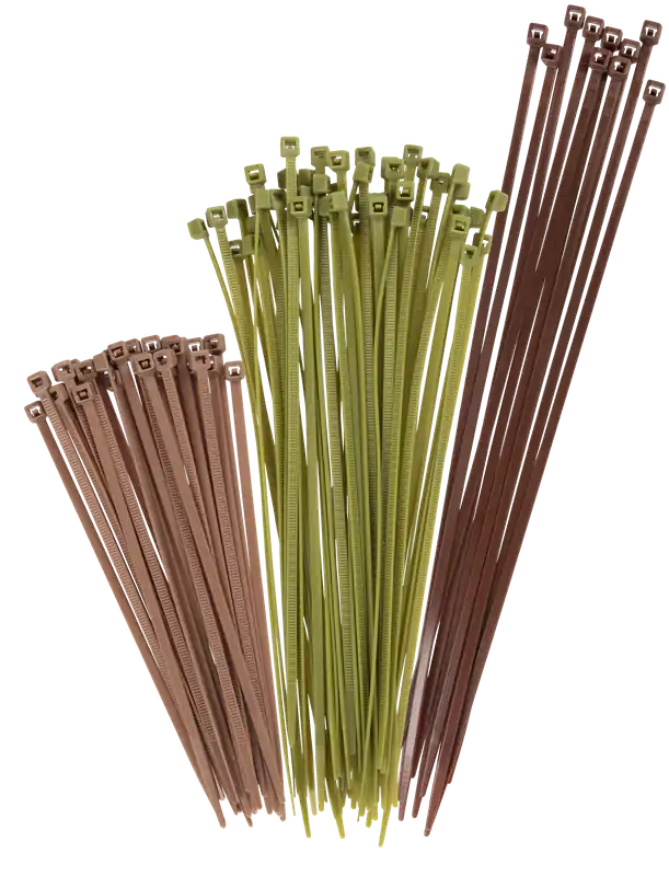 Vanish Hunting Blind Cable Ties Tan/Green/Brown Nylon 100 PK 15823