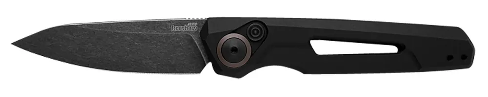 Kershaw Launch 11 Automatic 2.75" Folding Drop Point Plain Black Oxide Blackwash CPM 154 SS Blade, Black Anodized Aluminum Handle, Includes Pocket Clip