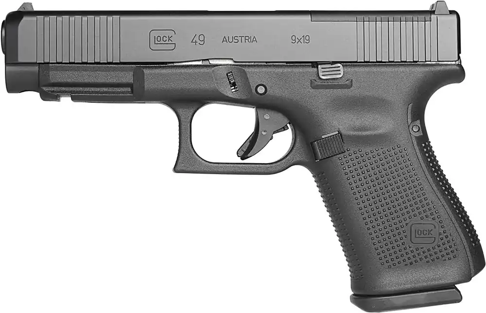 Glock G49 G5 9MM Pistol 15+1 4.49" G19-size Frame G17-size Slide Red-dot Ready Slide Reversible Mag Release Black PA495S203MOS