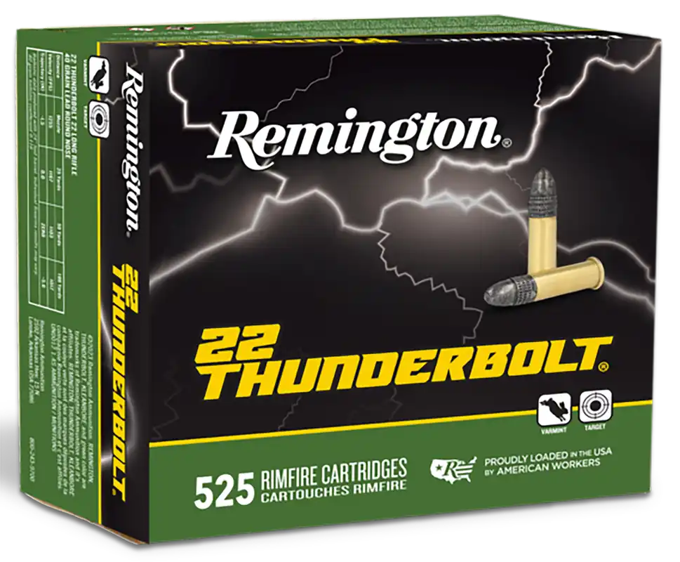 Remington Ammunition Thunderbolt 22 LR 40 gr 525 Per Box