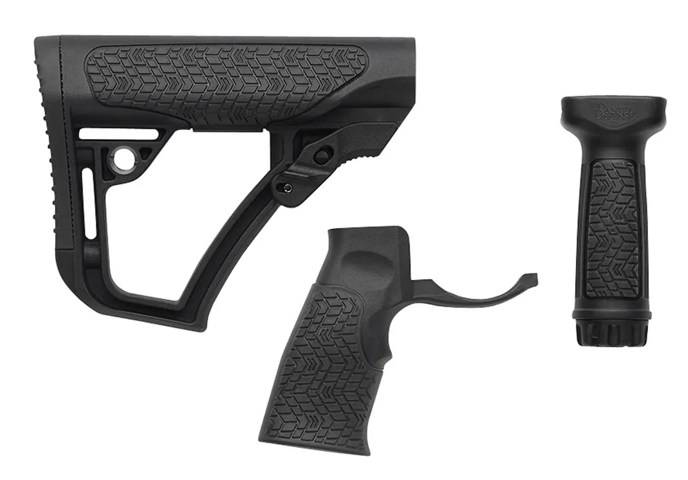 Daniel Defense Buttstock Pistol Grip Vertical Foregrip Combo Black