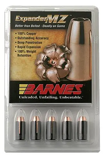 Barnes Expander MZ FB Muzzleloader Bullets 50 Cal .451" 250Gr 15-Pack