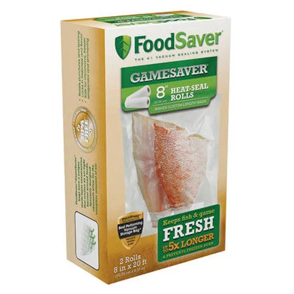 FoodSaver GameSaver 8" x 20‘ Rolls 2-Pack