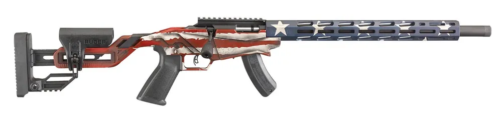 Ruger Precision Rimfire 22 LR Rifle 18" 15+1 American Flag Cerakote