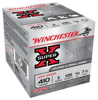 Winchester Super-X High Brass .410 Gauge 3" 1135 FPS .6875 Ounce 7.5 Shot