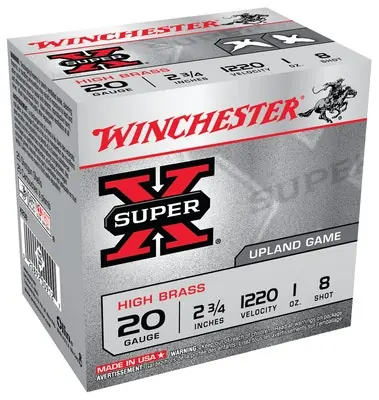 Winchester Super-X High Brass 20 Gauge 2.75" 1220 FPS 1 Ounce 8 Shot