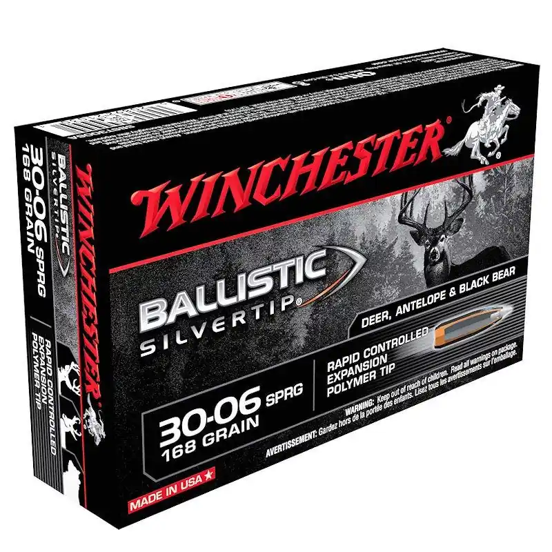 Winchester Supreme Centerfire Rifle Ballistic Silvertip Ammunition 30-06 SPRG 16