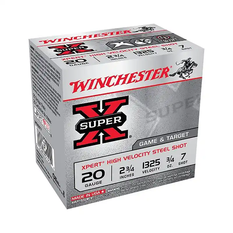 Winchester 20 Ga. 2.75" 1325 FPS 7 Shot Super-X 25 Per Box