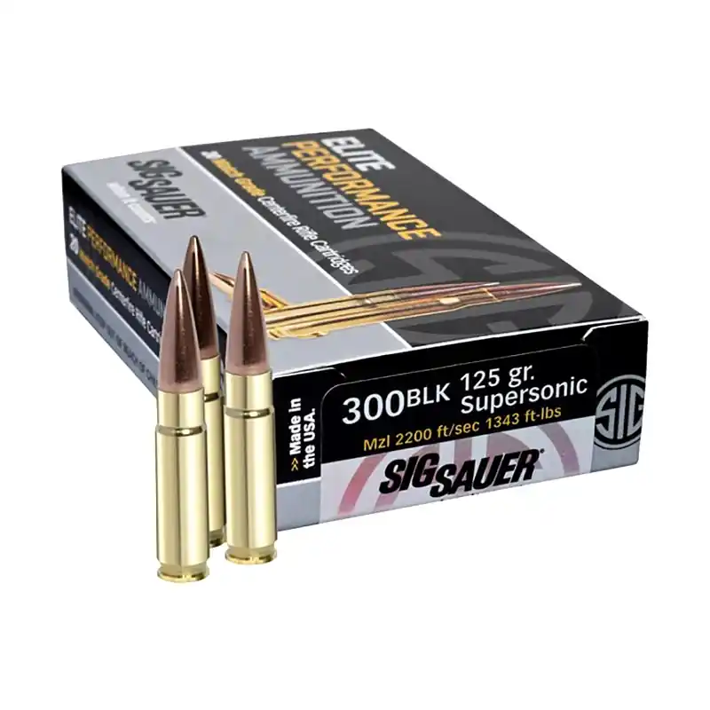 Sig Sauer 300 Blk 125 Gr. Elite Match Grade OTM 20 Per Box