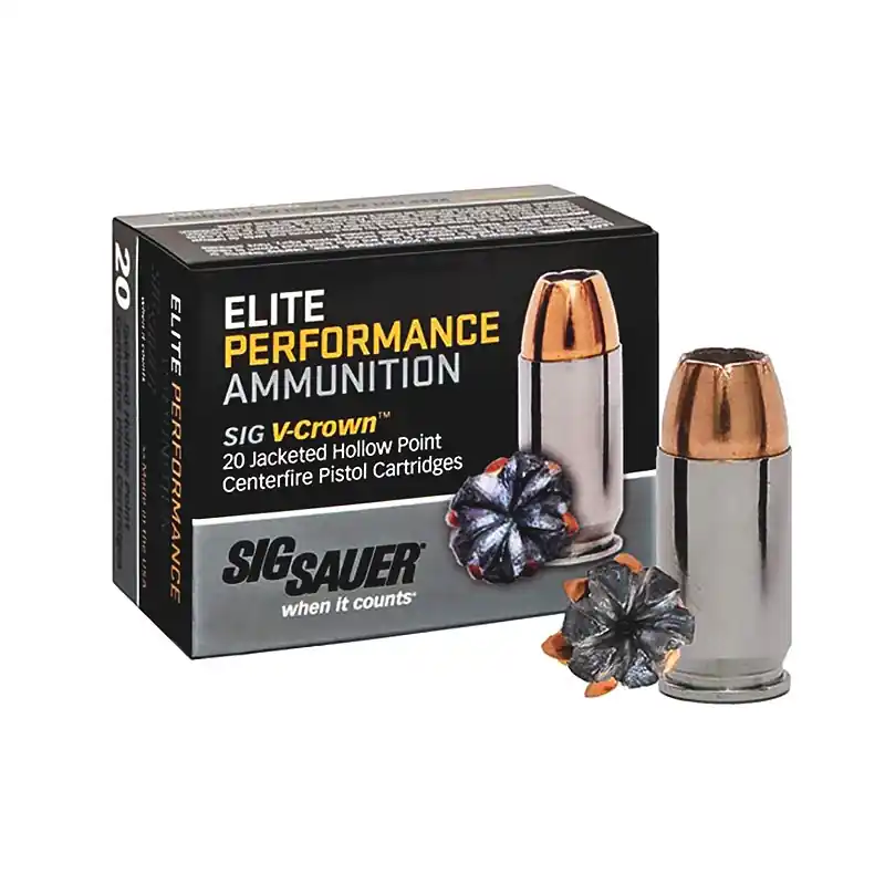 Sig Sauer 380 ACP 90 Gr. Elite V-Crown JHP 20 Per Box